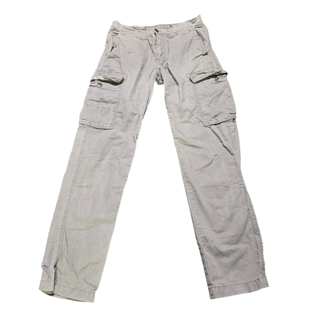 Paperbacks Cargo Pants mens Size 31x29 Gray Utility Multi-Pocket Cotton